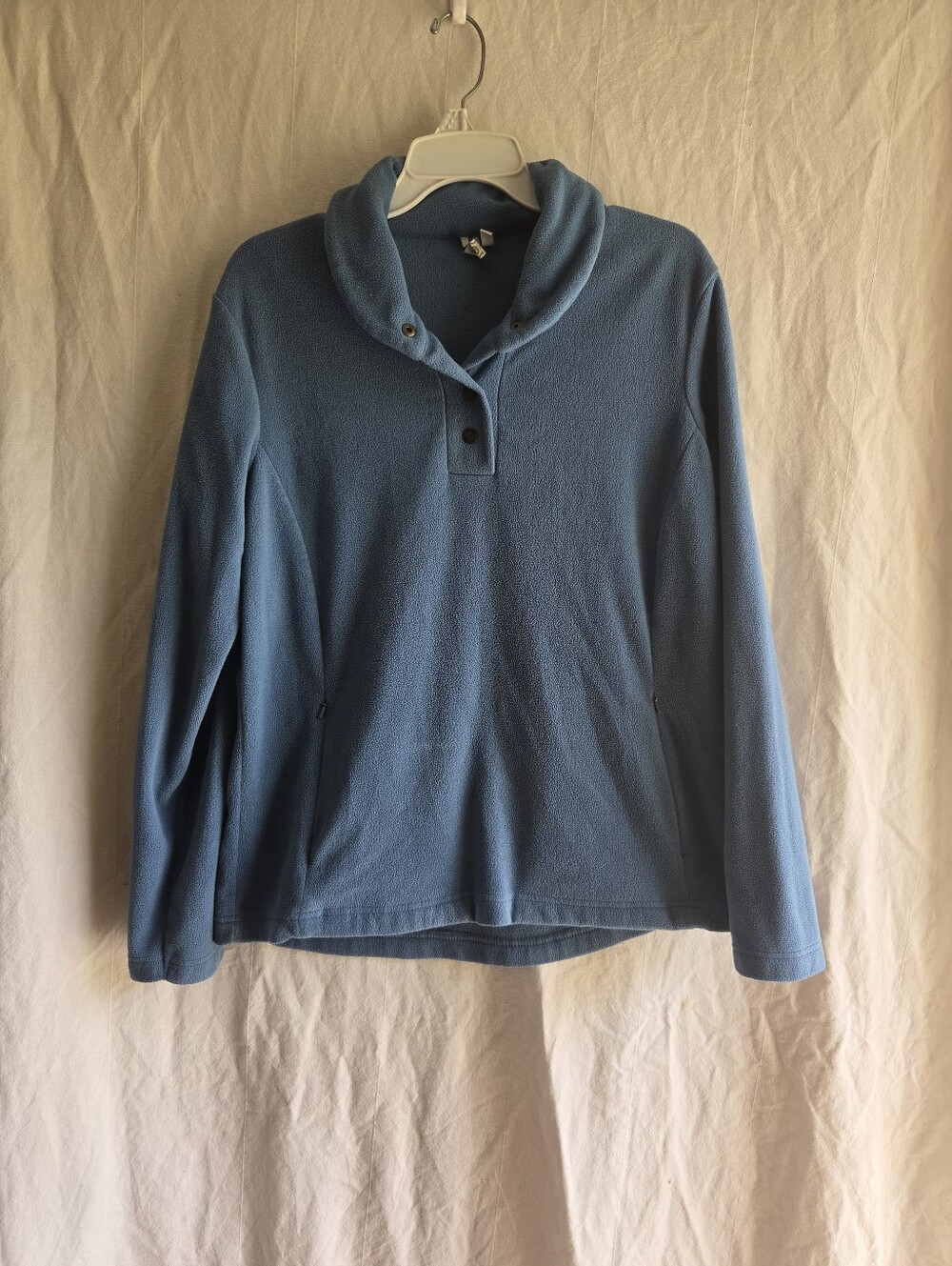 Sahalie Butter Fleece Pullover Women's Size Large Snaps Granola Outdoor Casual